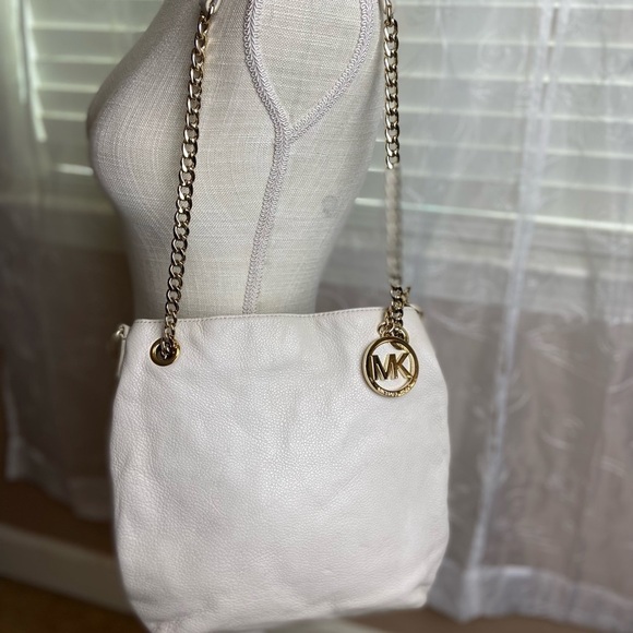 Michael Kors Chain Link Leather Shoulder Bag - Picture 1 of 14